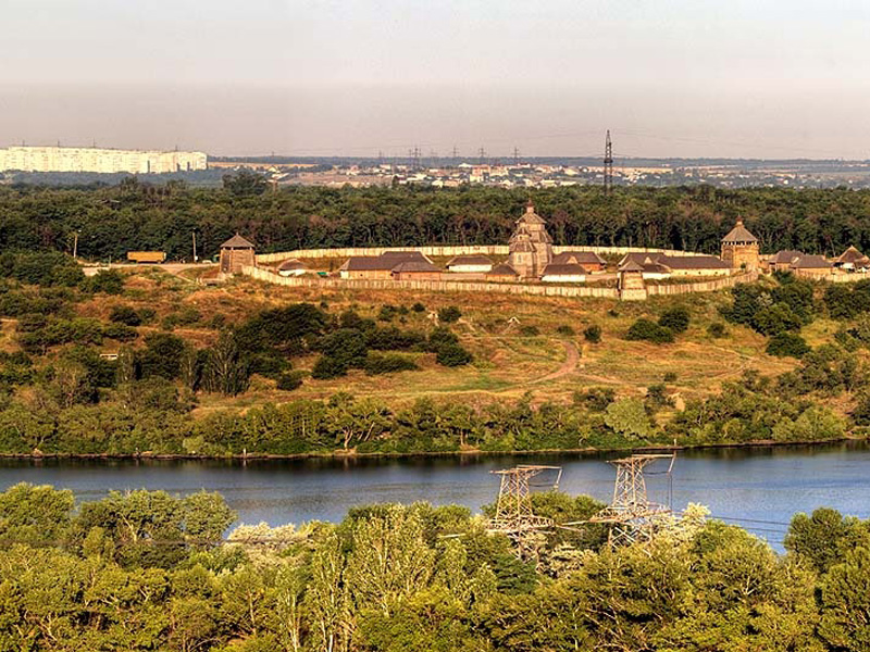 Панорама Запорозької Січі. Хортиця
